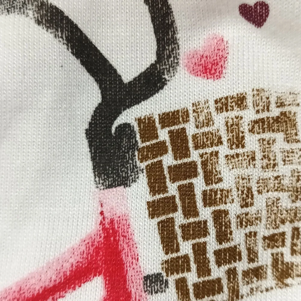 NEW Mac & Belle Valantine Artsy painted look heart tree w/ bicycle scoop neck M - Picture 11 of 13